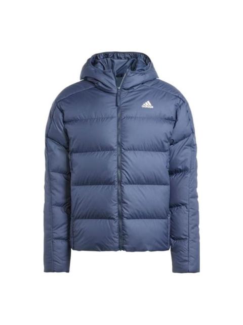 adidas Midweight Down Hooded Jacket 'Blue' IK3213