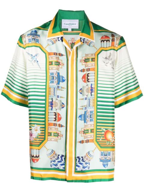 CASABLANCA graphic-print silk shirt