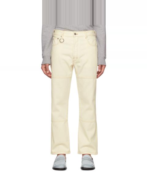 【関税込み】Vivienne Westwood オフホワイト Ranch ジーンズ Vivienne Westwood Off-White Ranch Jeans | ssense | REVERSIBLE