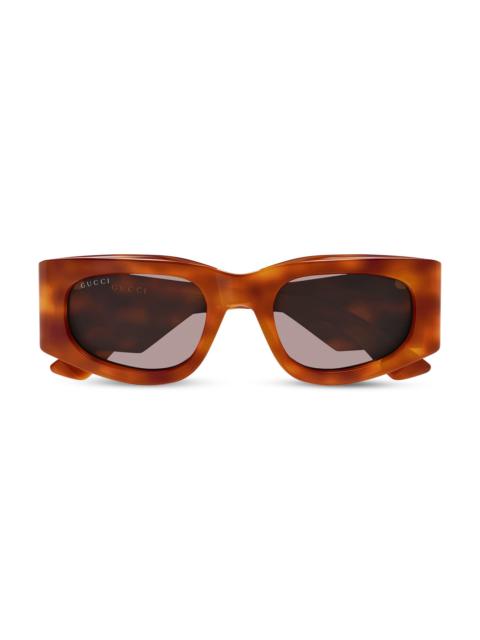 GUCCI Women's Oblique 51MM Squared Sunglasses - Brown