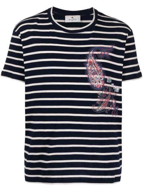 Etro striped paisley-print T-shirt