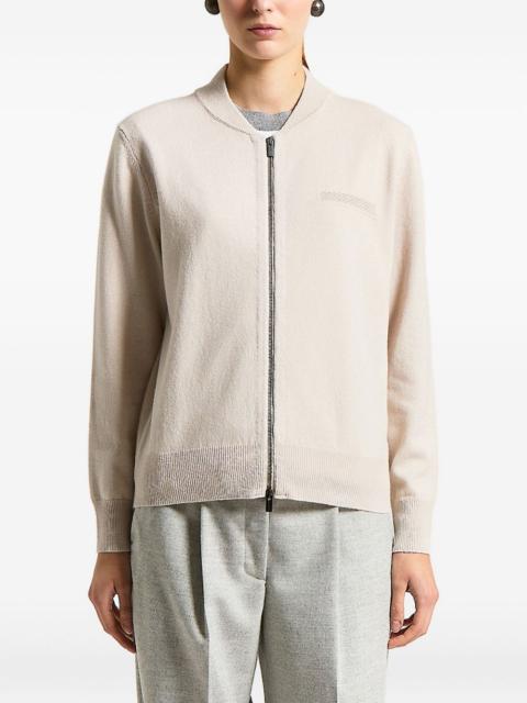 PESERICO zip knitted cardigan