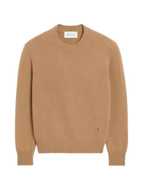 AMI Paris Ami Paris Crew-neck Cashmere Sweater With Ami De Coeur