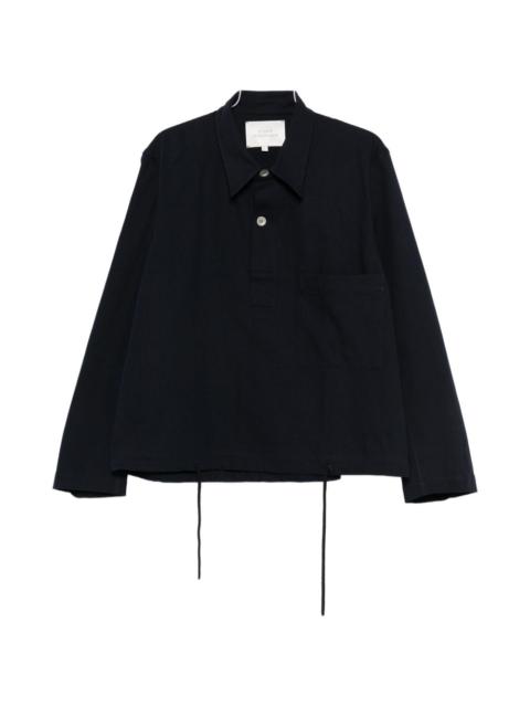 Studio Nicholson drawcord-hem chest-pocket shirt
