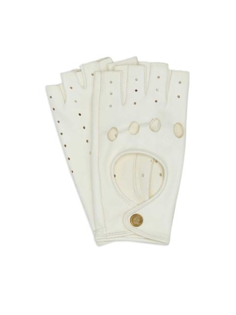 Valentino leather fingerless gloves