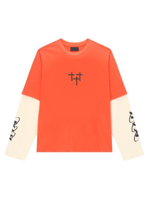 RTA Men's Exodus Loris Double-Layered T-Shirt - Orange Planetary Rta