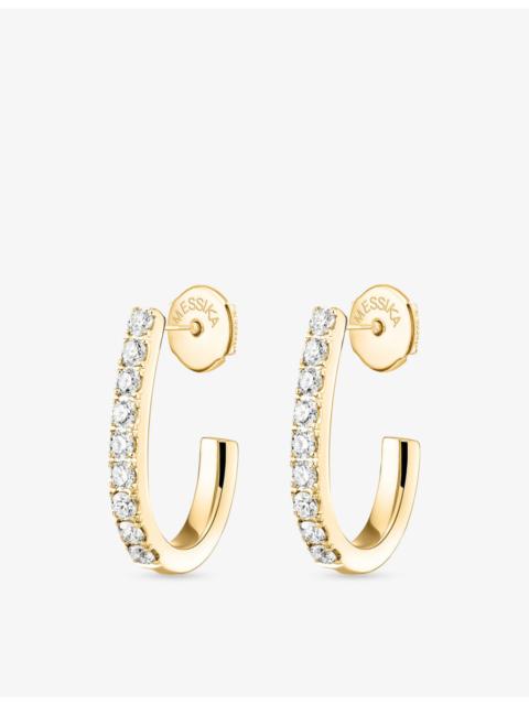 MESSIKA Gatsby Small 18ct Yellow Gold And 0.17ct Diamond Hoop Earrings