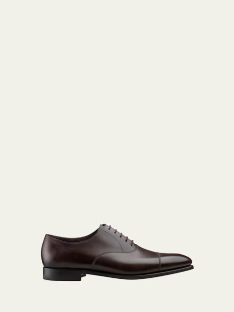 John Lobb Men's City II Cap Toe Leather Oxfords