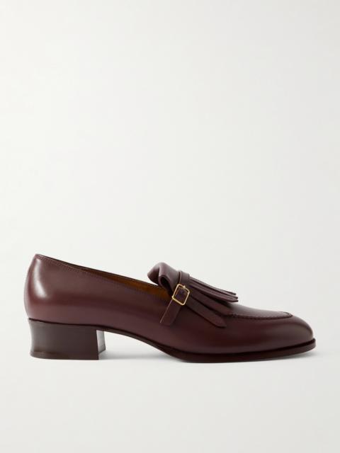 Loro Piana Pennan Fringed Leather Loafers