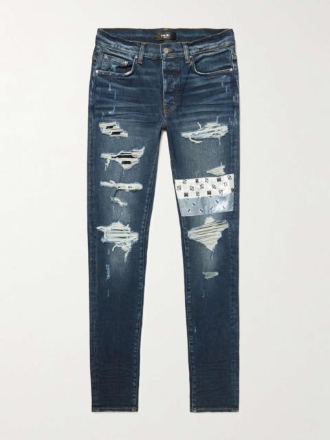 MA Skinny-Fit Distressed Panelled Jeans