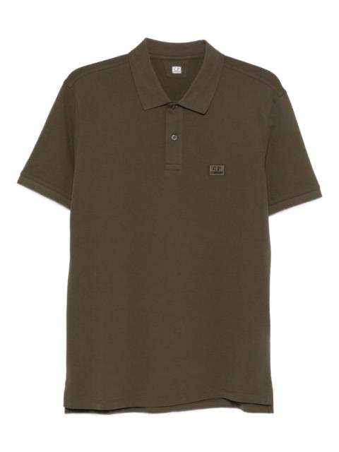 C.P. Company logo-patch polo shirt