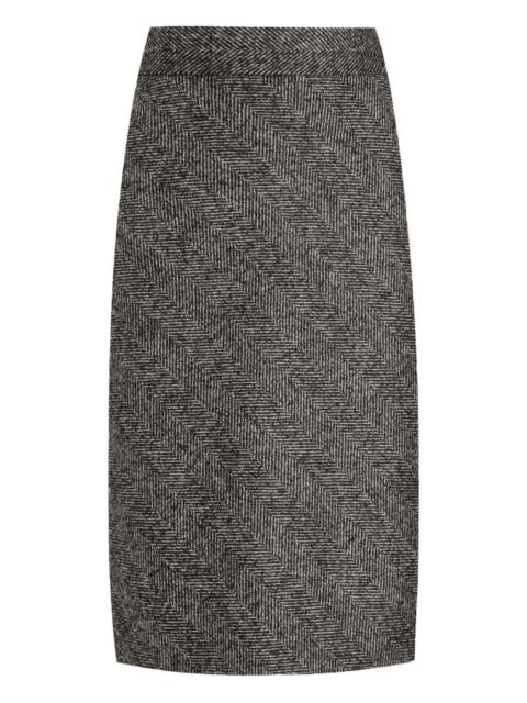 Dolce & Gabbana herringbone midi pencil skirt