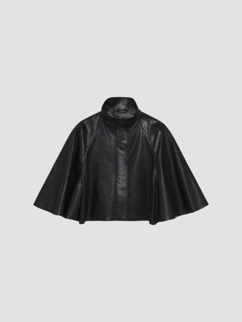 SIMKHAI Women's Orvik Leather Cape Jacket - Black