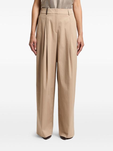 PESERICO pleated wide-leg trousers