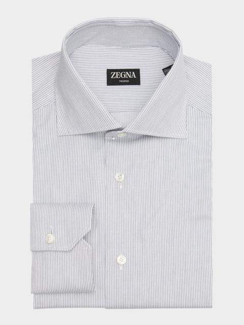 ZEGNA Men's Trofeo Cotton Twin Stripe Dress Shirt