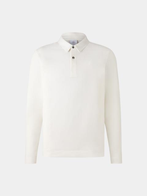 BOGNER Timon Longsleeve polo in Off-white