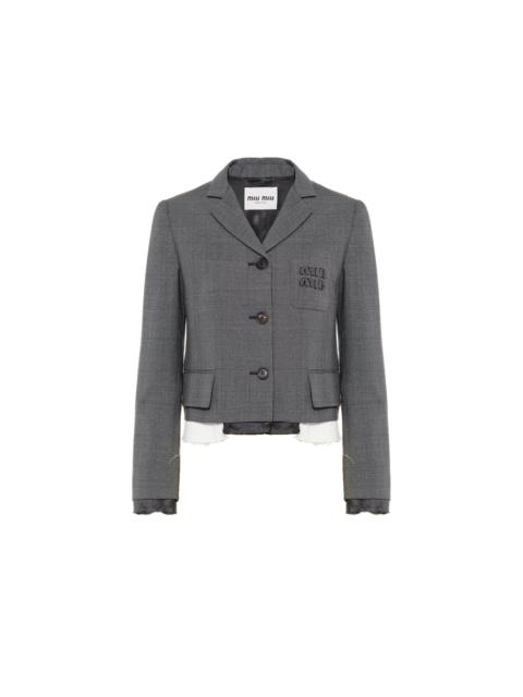 Single-breasted Prince of Wales check jacket