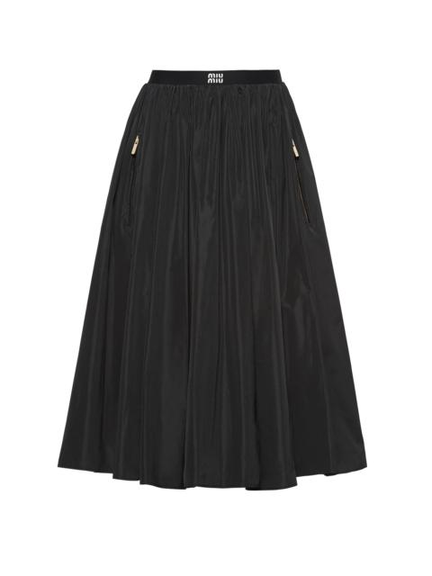 Miu Miu Full technical silk skirt