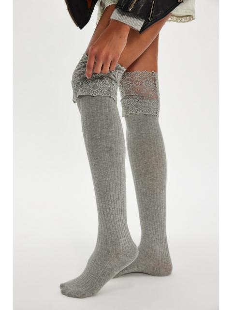 FREE PEOPLE Viola Lace Over-The-Knee Socks