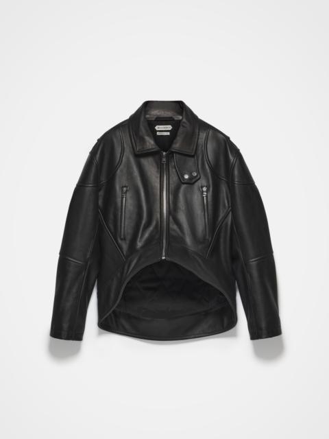 JW Anderson MENS CURVED HEM CROPPED JACKET IN BLACK