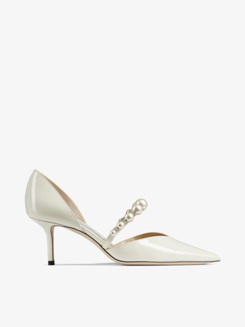 Aurelie 65
Latte Patent Leather Pointed Pumps with Pearl Embellishment