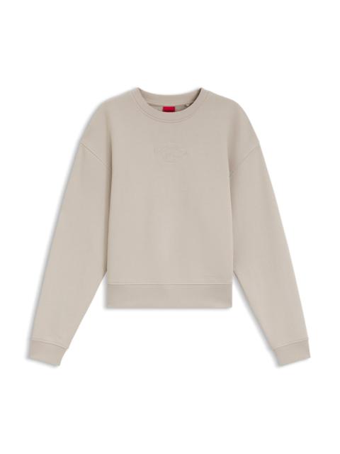 HUGO RESORT-SCRIPT LOGO SWEATSHIRT IN COTTON