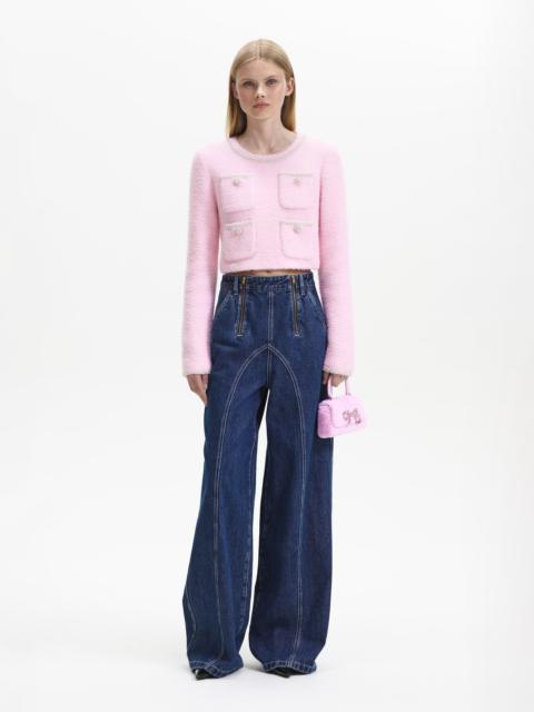 self-portrait Pink Soft Knit Top