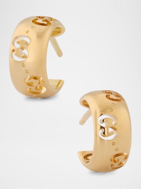 GUCCI Icon 18K Yellow Gold Hoop Earrings