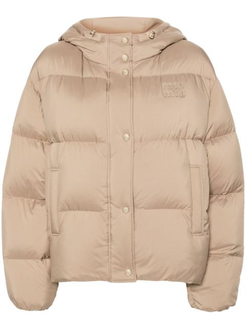Miu Miu logo-appliqué jacket