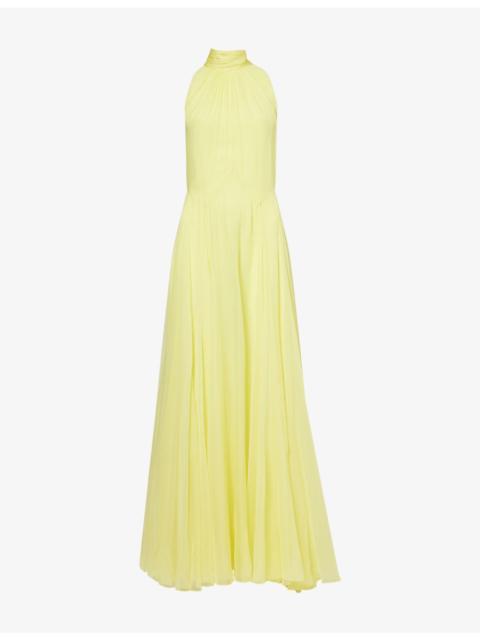 Givenchy Bow-Embellished Sleeveless Silk Maxi Dress