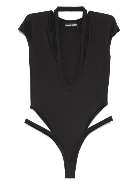 David Koma cut-out U-neck swimsuit