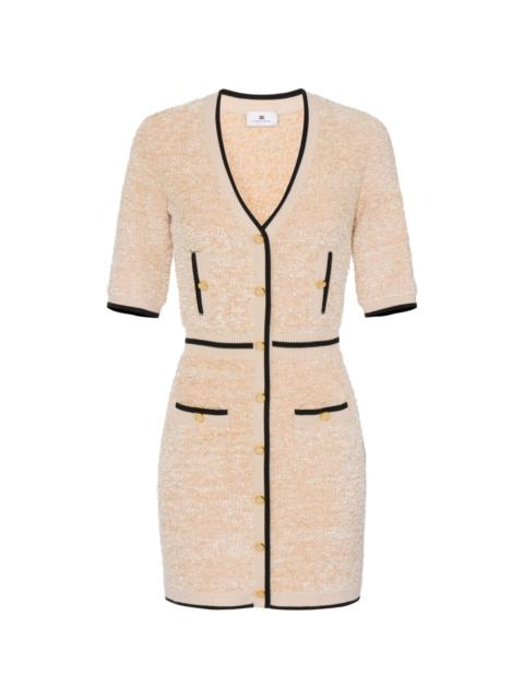 ELISABETTA FRANCHI button trimmed mini dress