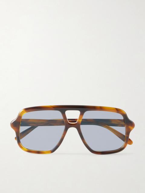 Loewe Aviator-Style Tortoiseshell Acetate Sunglasses