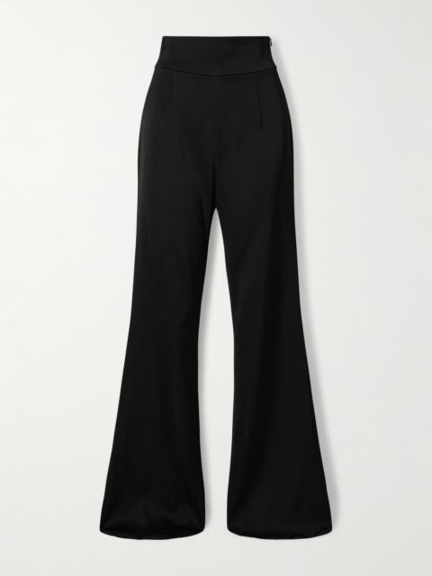 GALVAN Satin Flared Pants