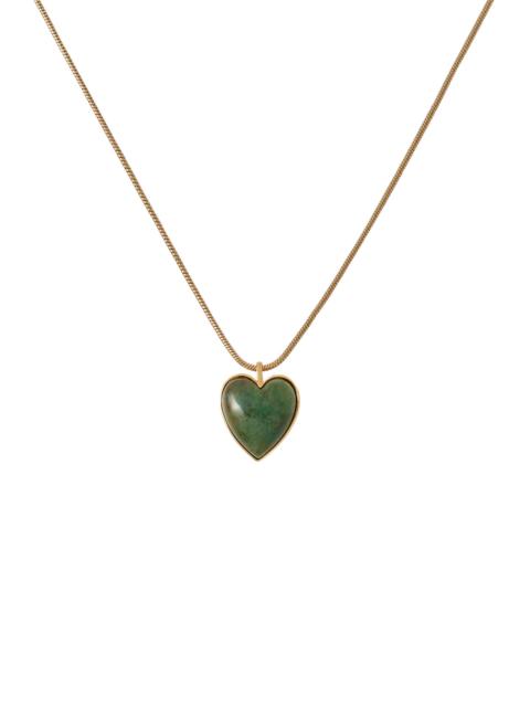 JENNIFER FISHER Green Agate Heart Adjustable Choker Necklace