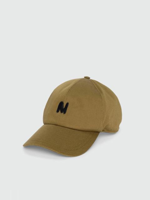 MSGM Military green baseball cap with MSGM embroidery