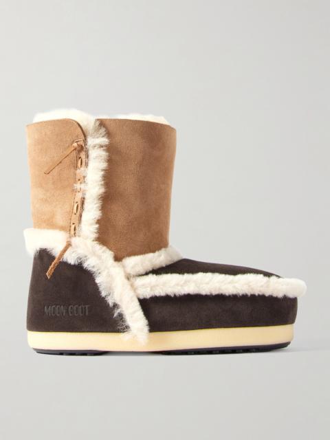 MOON BOOT Evx Shearling-trimmed Suede Snow Boots