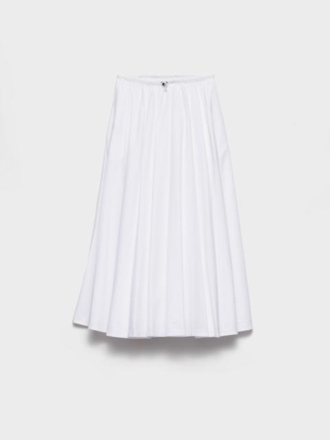 Prada Reversible cotton jersey and Re-Nylon circle skirt