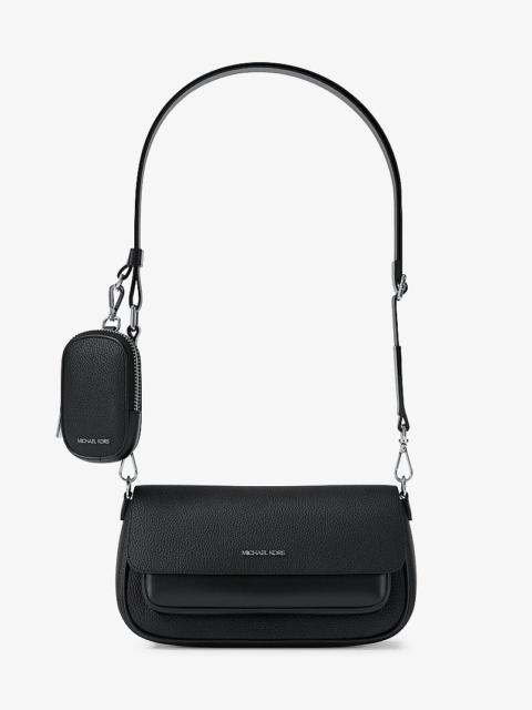 MICHAEL KORS Jet Set Travel Small Pebbled Leather Crossbody Bag With Pouch