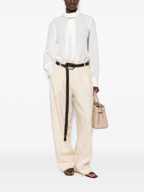 Brunello Cucinelli Brunello Cucinelli Monili-embellished Silk Blouse
