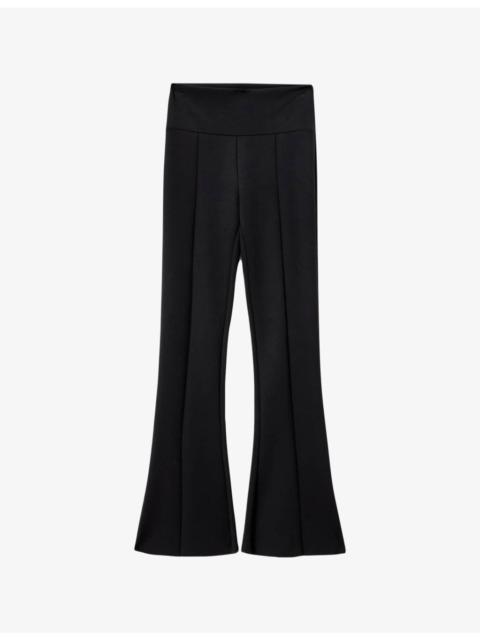 ALLSAINTS Rebecca Flared High-Rise Stretch-Woven Trousers