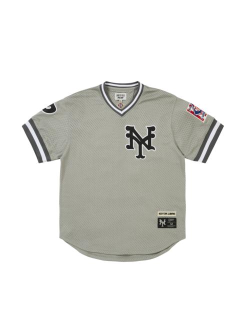 PALACE PALACE NEW YORK CUBANS MESH V-NECK JERSEY GREY