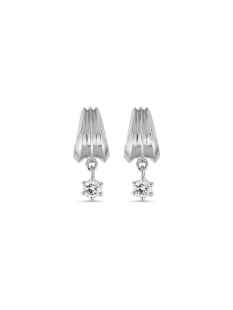 STONE AND STRAND Whitney LAB-Created Diamond Drop Silver Earrings