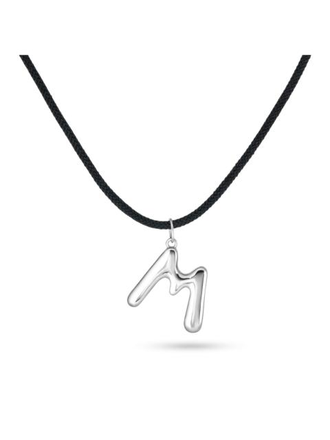 STONE AND STRAND XL Silver Blob Initial Necklace