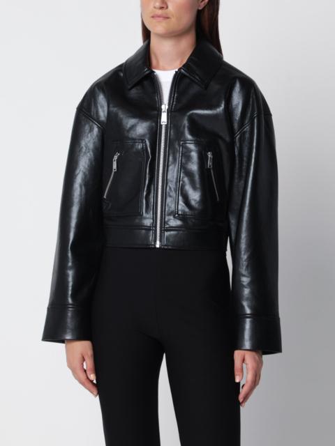 ANINE BING Assan black regenerated leather jacket