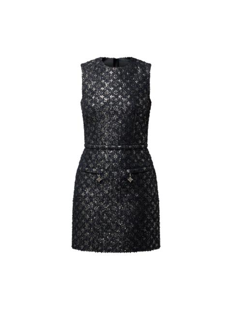 Louis Vuitton Monogram Tweed Fitted Dress