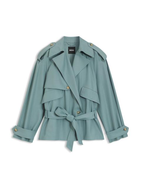 BOSS DRAPEY-TWILL JACKET IN A RELAXED FIT