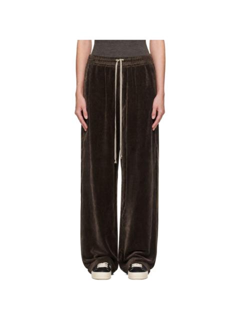 Rick Owens Brown Tower Dietrich Drawstring Trousers