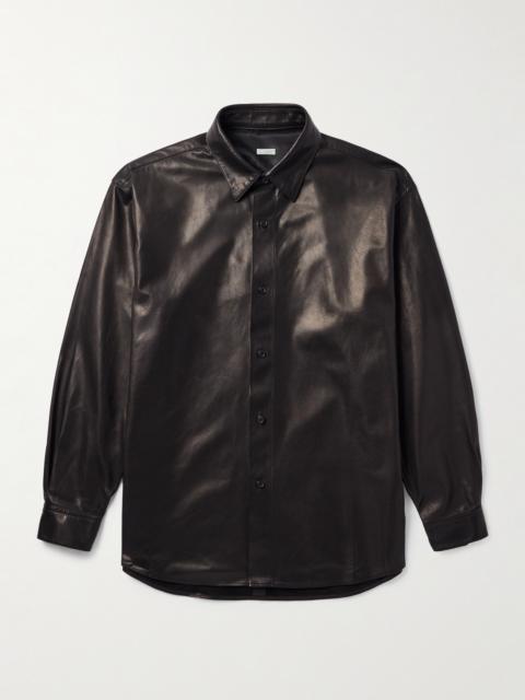 A.PRESSE Leather Shirt Jacket