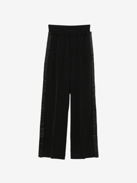 ALAINPAUL satin-stripe wide-leg trousers